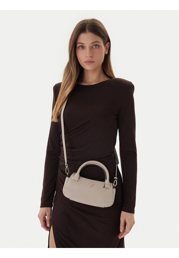 Guess Torebka Evie Mini HWBG96 64760 Beżowy. Kolor: beżowy. Materiał: skórzane