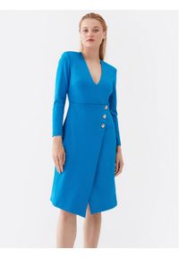 Pinko Sukienka koktajlowa 100943 A0HM Niebieski Regular Fit. Kolor: niebieski. Materiał: wiskoza. Styl: wizytowy