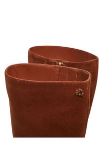 Lauren Ralph Lauren - LAUREN RALPH LAUREN Kozaki 802967811003 Brązowy. Kolor: brązowy. Materiał: zamsz, skóra