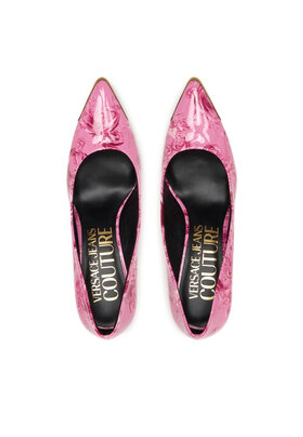 Versace Jeans Couture Szpilki 80VA3S50 ZS366 499 Różowy. Kolor: różowy. Materiał: skóra. Obcas: na szpilce