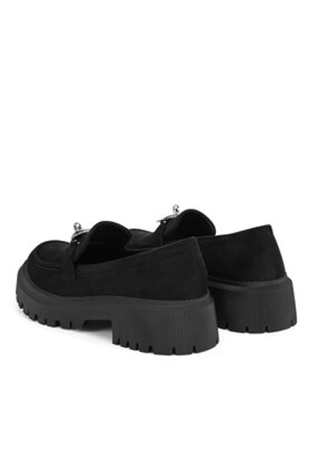 DeeZee Loafersy BBT-22663-1 Czarny. Kolor: czarny. Materiał: materiał