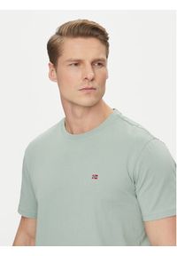 Napapijri T-Shirt Salis NP0A4H8D Khaki Regular Fit. Kolor: brązowy. Materiał: bawełna #4