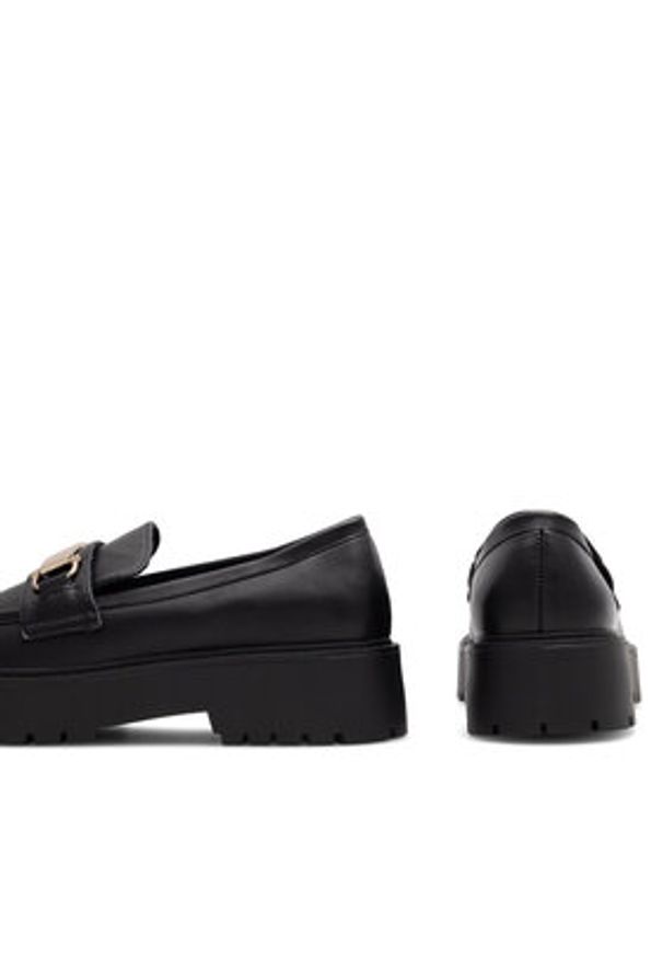 DeeZee Loafersy BLANCHE HY18638-4 Czarny. Kolor: czarny. Materiał: skóra