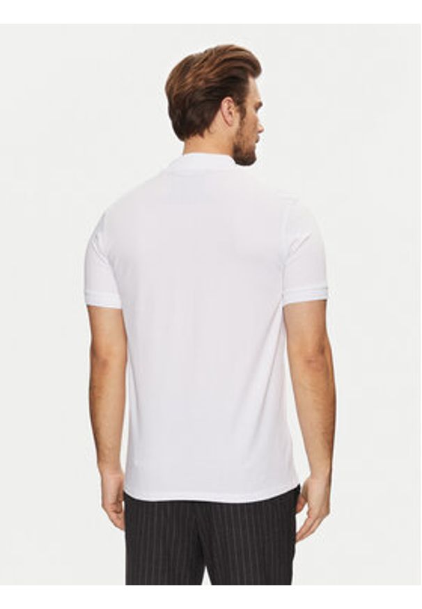 Karl Lagerfeld - KARL LAGERFELD Polo 745088 551235 Biały Regular Fit. Typ kołnierza: polo. Kolor: biały. Materiał: bawełna