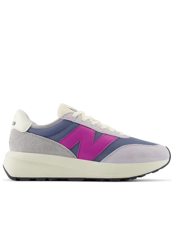 Buty New Balance U370DC - fioletowe. Zapięcie: sznurówki. Kolor: fioletowy. Materiał: skóra, guma, zamsz. Szerokość cholewki: normalna. Sezon: lato