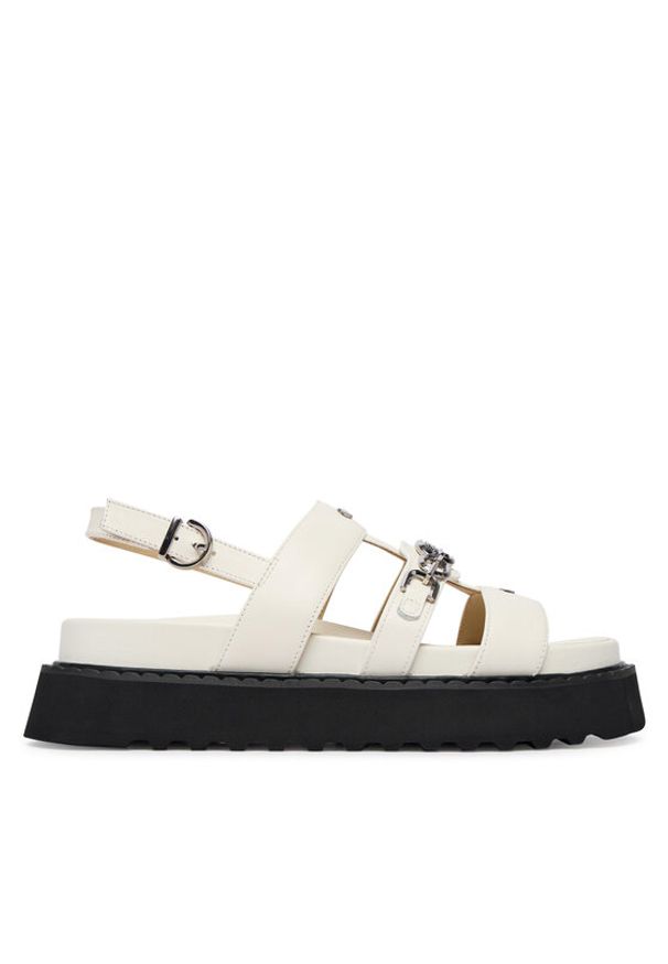 Pinko - PINKO Sandały Kate 06 SD0517 P001 Biały. Kolor: biały. Materiał: skóra