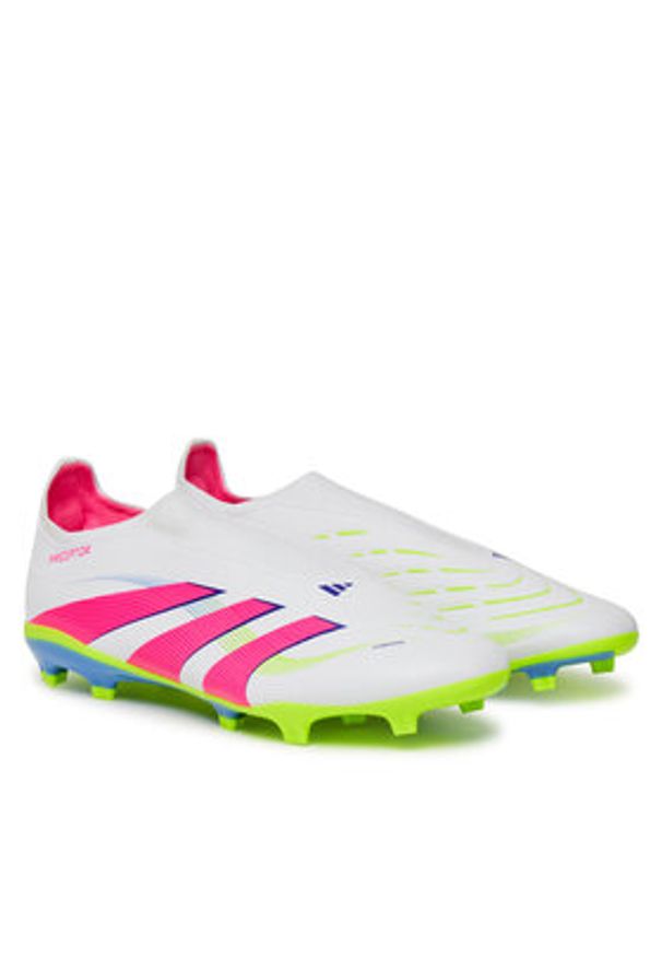 Adidas - adidas Buty do piłki nożnej Predator League Laceless Firm/Multi-Ground ID3861 Biały. Kolor: biały. Materiał: skóra