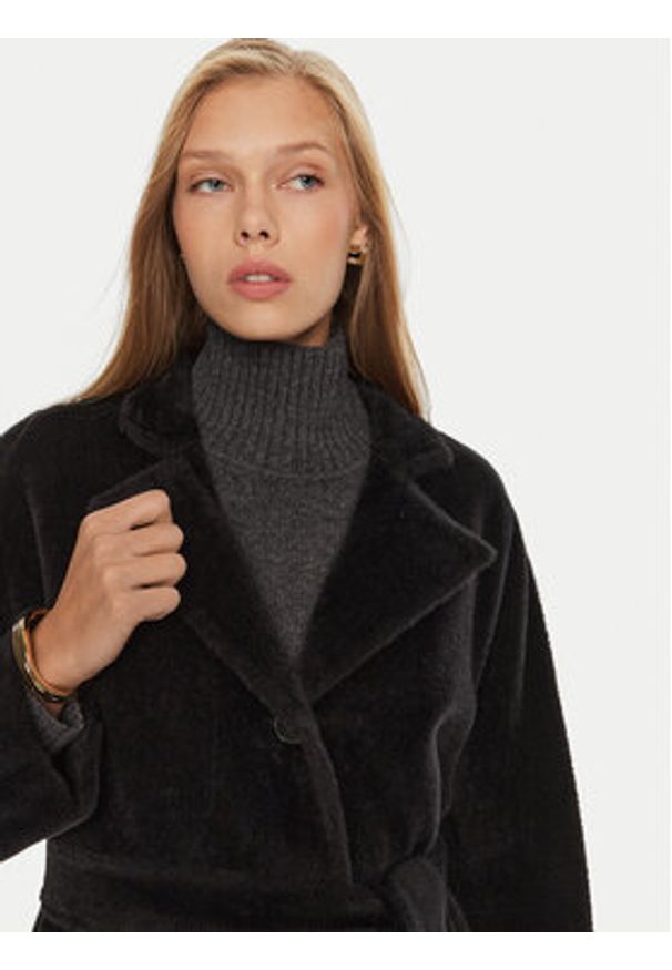 Marella Płaszcz wełniany Ofanto 2423016112 Czarny Regular Fit. Kolor: czarny. Materiał: wełna