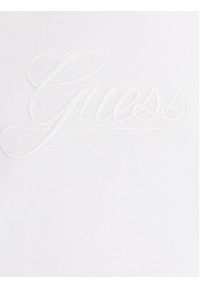 Guess Bluza Logo Script W3GQ12 KBK32 Biały Regular Fit. Kolor: biały. Materiał: bawełna #3