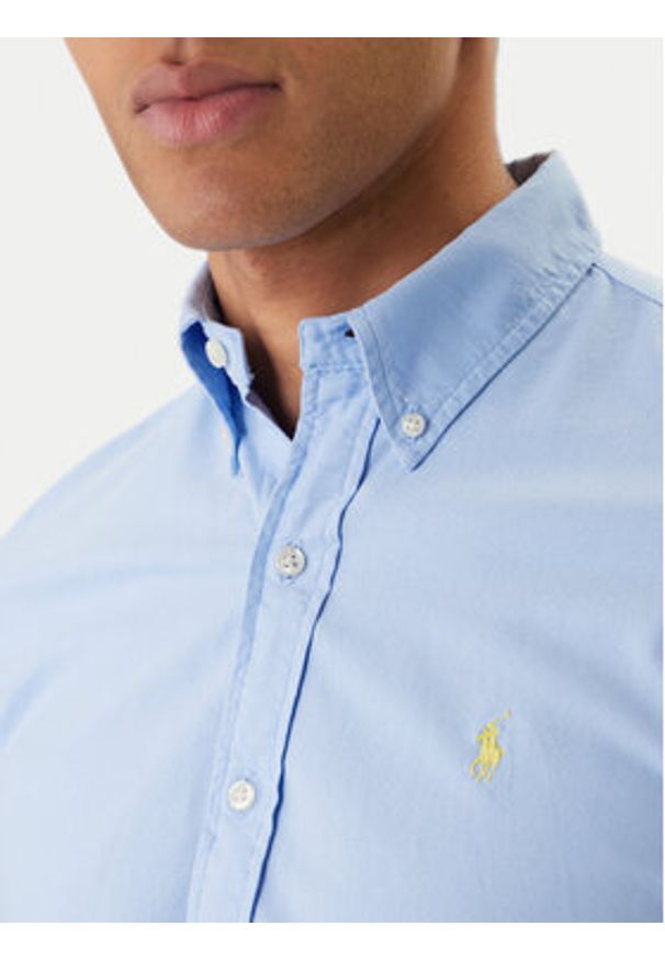 Polo Ralph Lauren Koszula 710805564509 Niebieski Regular Fit. Typ kołnierza: polo. Kolor: niebieski. Materiał: bawełna