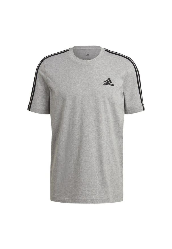 Adidas - Koszulka męska adidas Essentials T-Shirt. Kolor: szary. Długość rękawa: krótki rękaw. Długość: krótkie. Sport: fitness