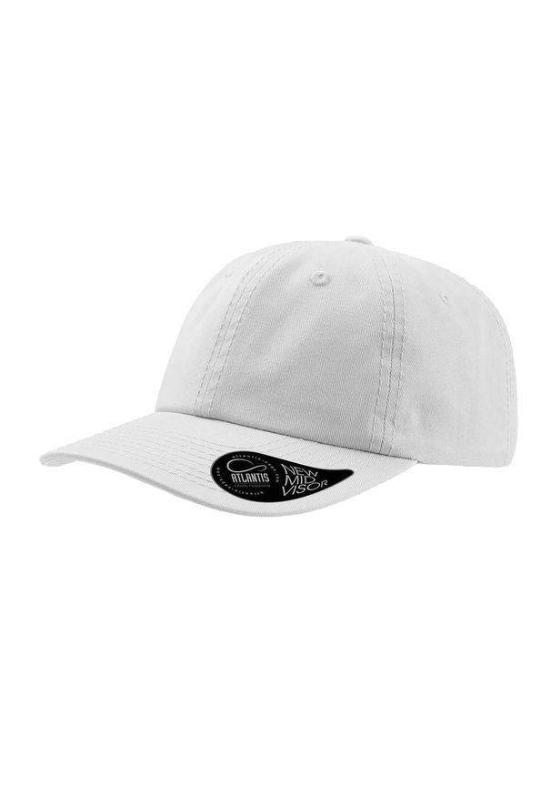 ATLANTIS - 6panelowa Czapka Dad Hat Unstructured. Kolor: biały