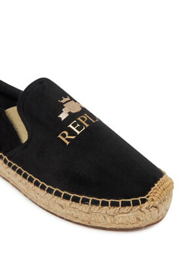 Replay - REPLAY Espadryle GWF22 .000.C0086T Czarny. Kolor: czarny. Materiał: materiał