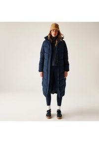 Regatta - Płaszcz damski zimowy ocieplany Eloria. Kolor: niebieski. Materiał: poliester, syntetyk, puch. Sezon: zima. Sport: turystyka piesza #1