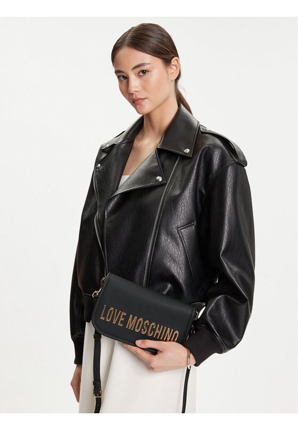 Love Moschino - LOVE MOSCHINO Torebka JC4028PP1NKD0000 Czarny. Kolor: czarny. Materiał: skórzane