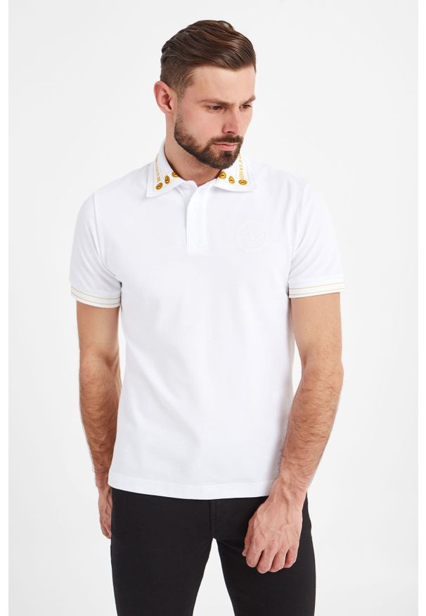 Versace Jeans Couture - POLO VERSACE JEANS COUTURE. Typ kołnierza: polo. Wzór: nadruk, jednolity. Styl: sportowy