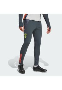 Adidas - Spodnie treningowe Benfica Lisbonne 2024/25. Kolor: czerwony, szary, wielokolorowy. Materiał: dresówka, materiał. Sport: fitness, piłka nożna