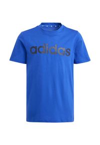 Adidas - Koszulka dla dzieci adidas Essentials Linear Logo Cotton Tee. Kolor: niebieski. Sport: piłka nożna