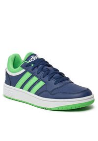 Adidas - adidas Buty Hoops 3.0 K IG3829 Granatowy. Kolor: niebieski. Materiał: skóra