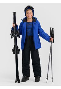 4f - 4F Kurtka narciarska membrana 5000 chłopięca - niebieska 158 (12-13 lat). Kolor: niebieski. Materiał: poliester, materiał. Wzór: gładki. Sezon: lato #2