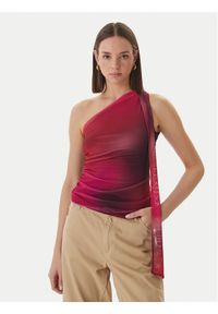 Desigual Bluzka Bratislava 26SWTK31 Czerwony Slim Fit. Kolor: czerwony. Materiał: syntetyk #1