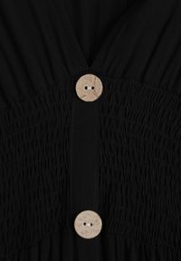 Renee - Czarna Sukienka z Wiskozy Lobsy. Okazja: na co dzień, na spacer. Kolor: czarny. Materiał: wiskoza. Długość rękawa: krótki rękaw. Wzór: gładki, aplikacja. Sezon: lato. Styl: casual. Długość: maxi #4