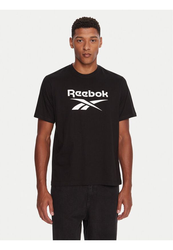 Reebok T-Shirt RK25141CCM Czarny Regular Fit. Kolor: czarny. Materiał: bawełna