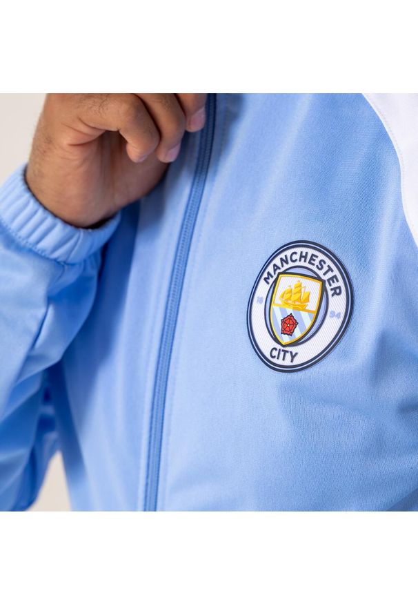 MANCHESTER CITY - Dres treningowy Manchester City męski 25/26 - niebieski. Kolor: wielokolorowy, niebieski, biały. Materiał: dresówka. Sport: piłka nożna