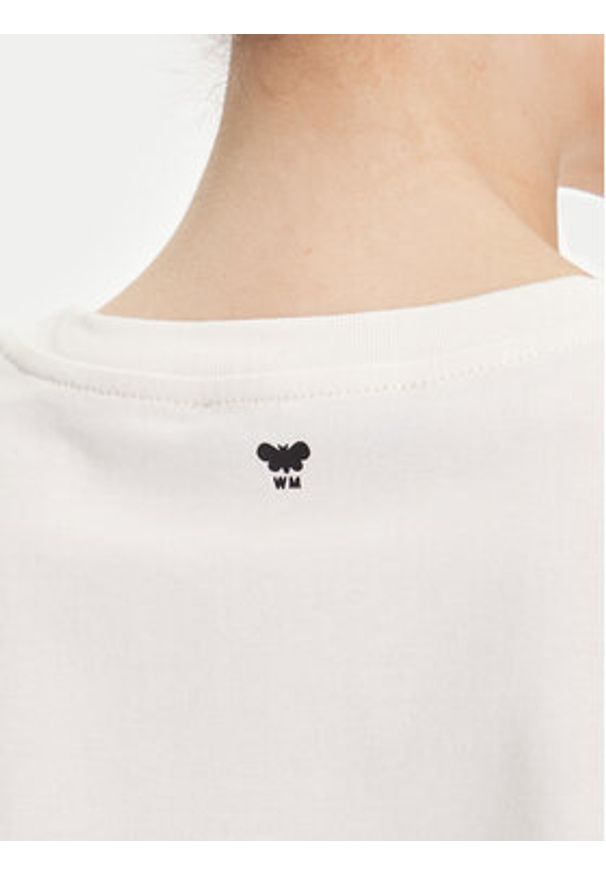 Weekend Max Mara T-Shirt Guglia 2525976031 Écru Regular Fit. Kolor: kremowy. Materiał: bawełna
