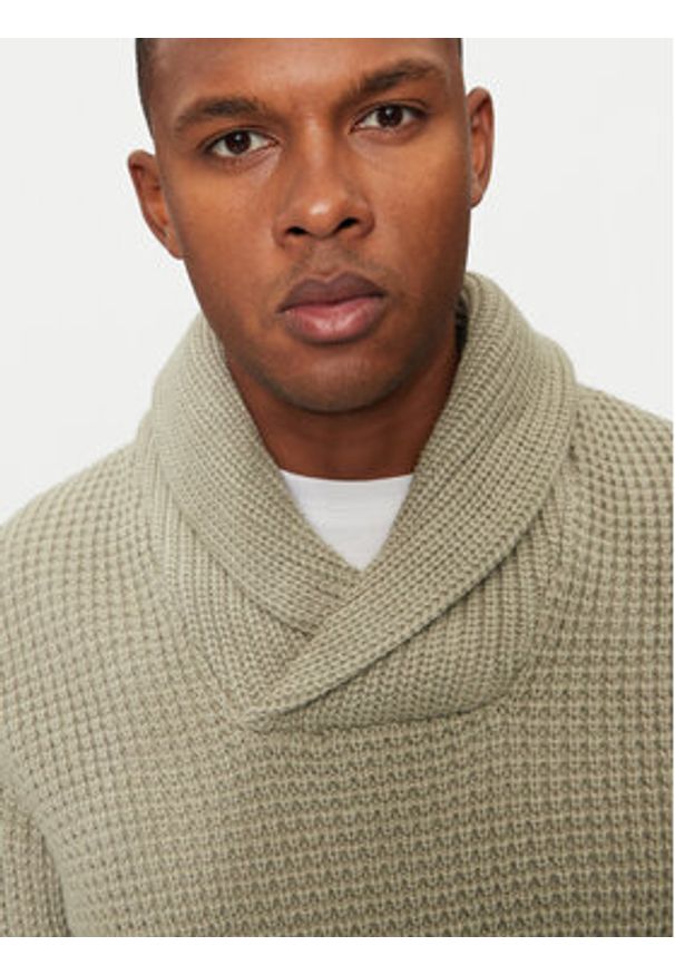 INDICODE Sweter Brockly 35-821 Beżowy Regular Fit. Kolor: beżowy. Materiał: syntetyk