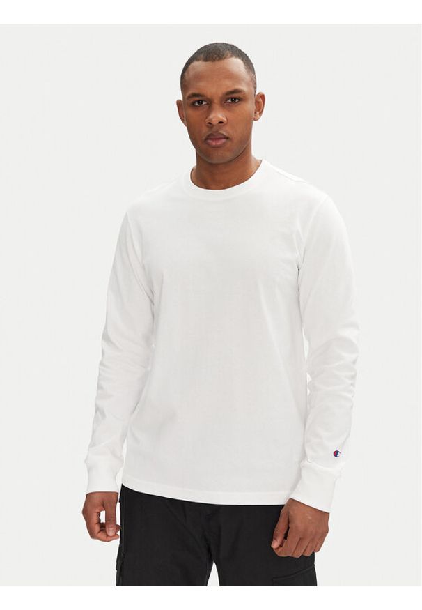 Champion Longsleeve 221164 Biały Loose Fit. Kolor: biały. Materiał: bawełna. Długość rękawa: długi rękaw