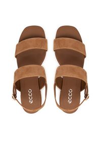 ecco - ECCO Sandały Liva 25030305034 Brązowy. Kolor: brązowy. Materiał: zamsz, skóra #5
