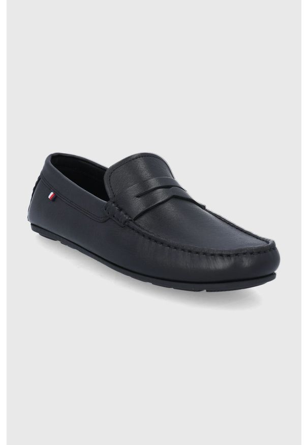 TOMMY HILFIGER - Tommy Hilfiger mokasyny skórzane BDS Classic męskie kolor czarny. Kolor: czarny. Materiał: skóra