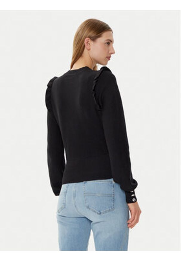 Morgan Sweter 242-MGENEVA Czarny Slim Fit. Kolor: czarny. Materiał: syntetyk