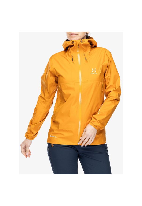 Haglöfs - Kurtka z membraną damska Haglofs L.I.M GTX Jacket. Kolor: żółty. Sport: turystyka piesza