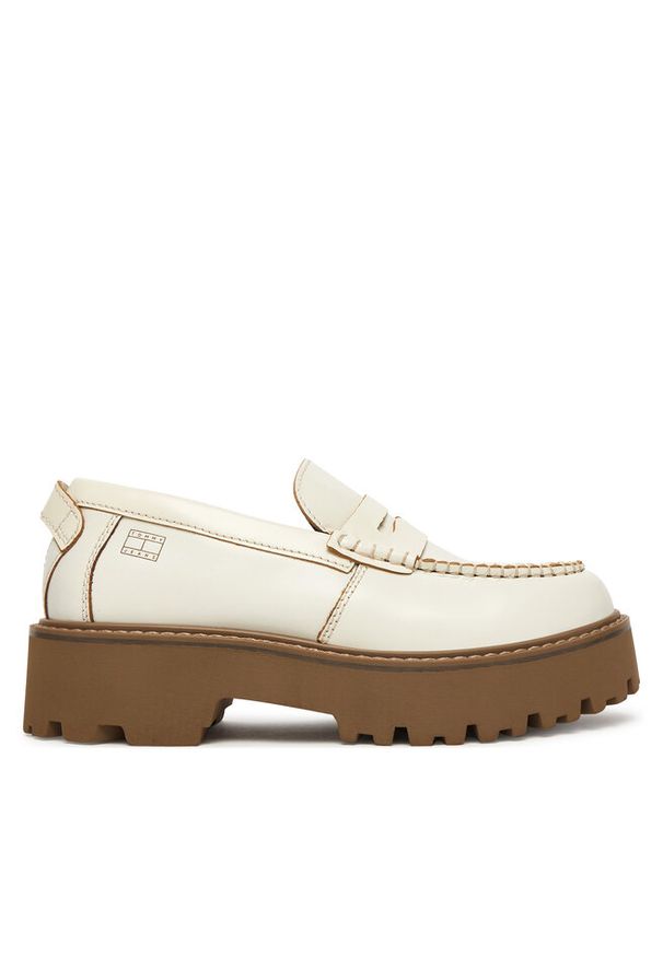 Loafersy Tommy Jeans. Kolor: kremowy