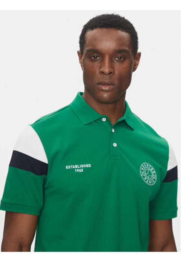 Hechter Paris Polo Pique X-Tech 74026 151929 Zielony Regular Fit. Typ kołnierza: polo. Kolor: zielony. Materiał: bawełna