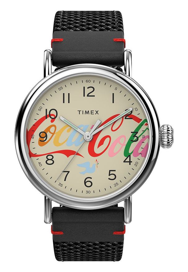 Timex - Zegarek TW2V26000. Kolor: srebrny. Materiał: skóra, materiał