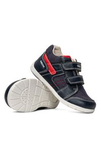Geox - Sneakersy dziecięce granatowe GEOX B Elthan Boy B251PA 05410 C4075. Kolor: niebieski. Materiał: materiał. Sport: bieganie