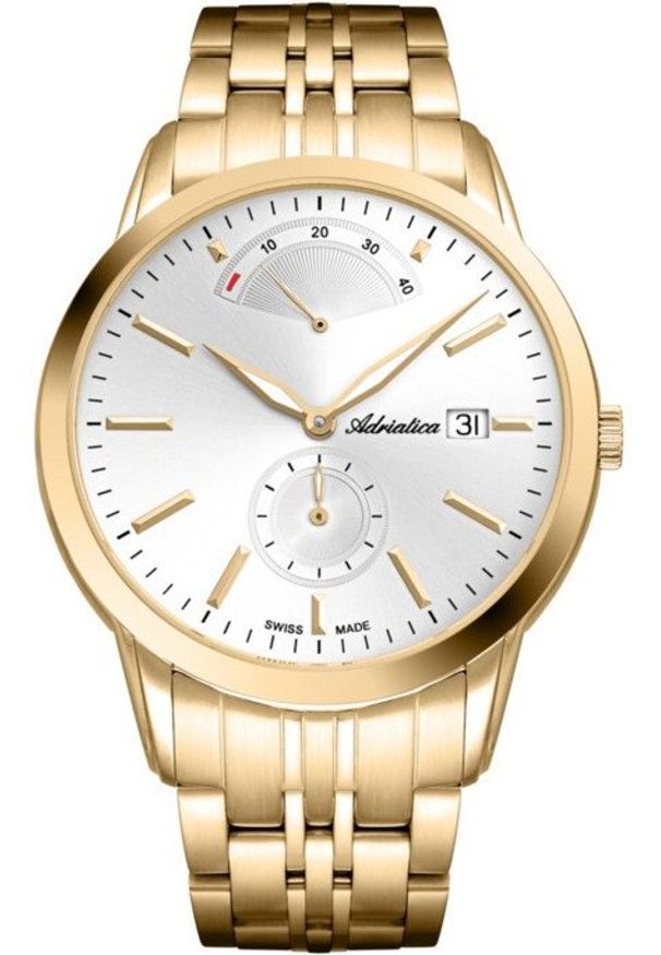 Zegarek męski Adriatica A8306.1113A złoty. Kolor: złoty