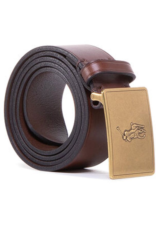 Polo Ralph Lauren Pasek Męski 36Mm Pp Plaque Belt 405691693002 Brązowy. Kolor: brązowy. Materiał: skóra