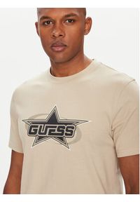 Guess T-Shirt Z5YI02 I3Z14 Beżowy Regular Fit. Kolor: beżowy. Materiał: bawełna #4