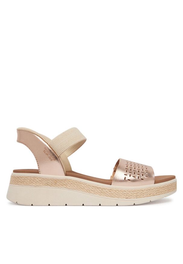 skechers - Skechers Sandały Bobs Sun Ray 114415/RSGD Złoty. Kolor: złoty. Materiał: skóra