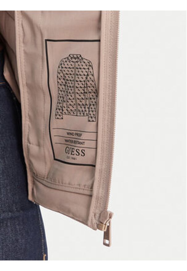 Guess Kurtka przejściowa 180536 Beżowy Classic Fit. Kolor: beżowy. Materiał: syntetyk