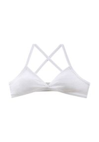 Intica - Braletka miękka z delikatnymi przeszyciami na co dzień i specjalne okazje Cleva. Kolor: biały. Materiał: tkanina