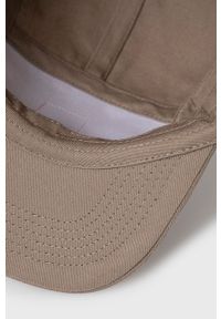 Jack & Jones czapka bawełniana kolor beżowy z aplikacją. Kolor: beżowy. Materiał: bawełna. Wzór: aplikacja #2