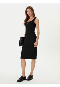 Calvin Klein Jeans Sukienka codzienna LV047F257G Czarny Slim Fit. Okazja: na co dzień. Kolor: czarny. Materiał: bawełna. Typ sukienki: proste. Styl: casual #3