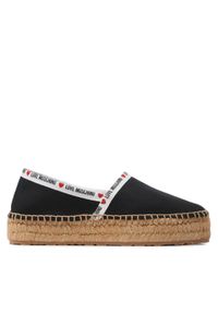 Love Moschino - LOVE MOSCHINO Espadryle JA10323G1GJH0000 Czarny. Kolor: czarny. Materiał: materiał