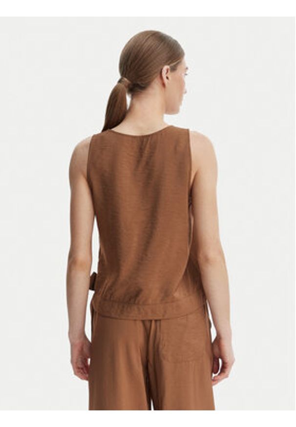 Marella Top Umico 2613161024 Brązowy Regular Fit. Kolor: brązowy. Materiał: wiskoza