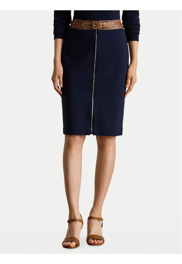 Lauren Ralph Lauren - LAUREN RALPH LAUREN Spódnica ołówkowa 200980024001 Granatowy Slim Fit. Kolor: niebieski. Materiał: wiskoza